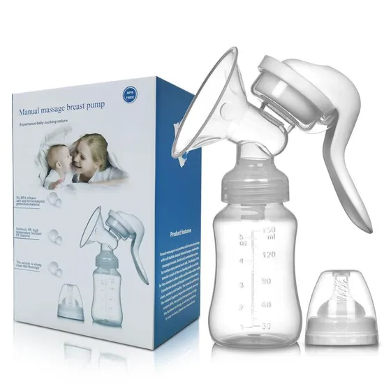 Mom Helper Baby Feeder Portable Manual Breast Pump Wearable Milk Extractor 