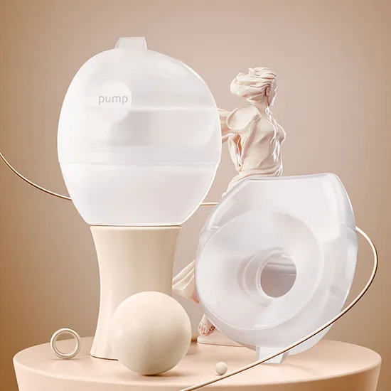 High Quality Breastfeeding Care Wearable Manual Silicone Breast Pump 