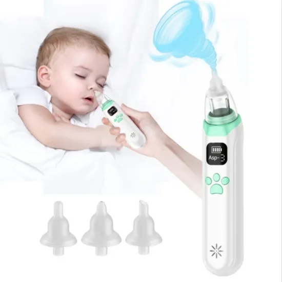 Popular Baby Nasal Aspirator Nose Cleaners Rechargeable Music Adjustable Suction Electric Nasal Aspirator for Baby Nose Sucker 