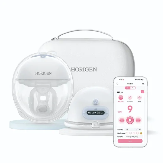 Horigen APP Control Portable Intelligent Postpartum Hands Free Electric Breast Pump Wearable 