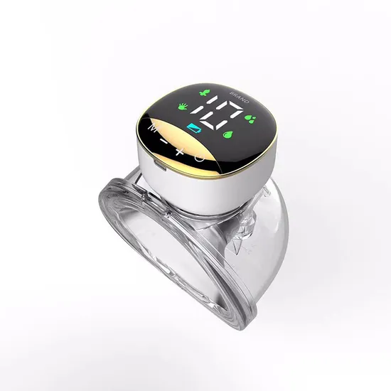 Hot Sale BPA Silicone Portable LCD Display Wearable Breast Pump 