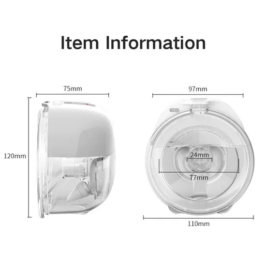 High Quality Hands Free Silicone Breastfeeding Wearable Breast Pump 